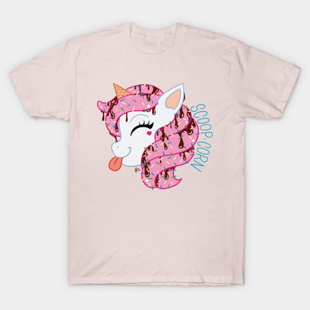 Scoop-corn T-Shirt by Pink Grape Arts